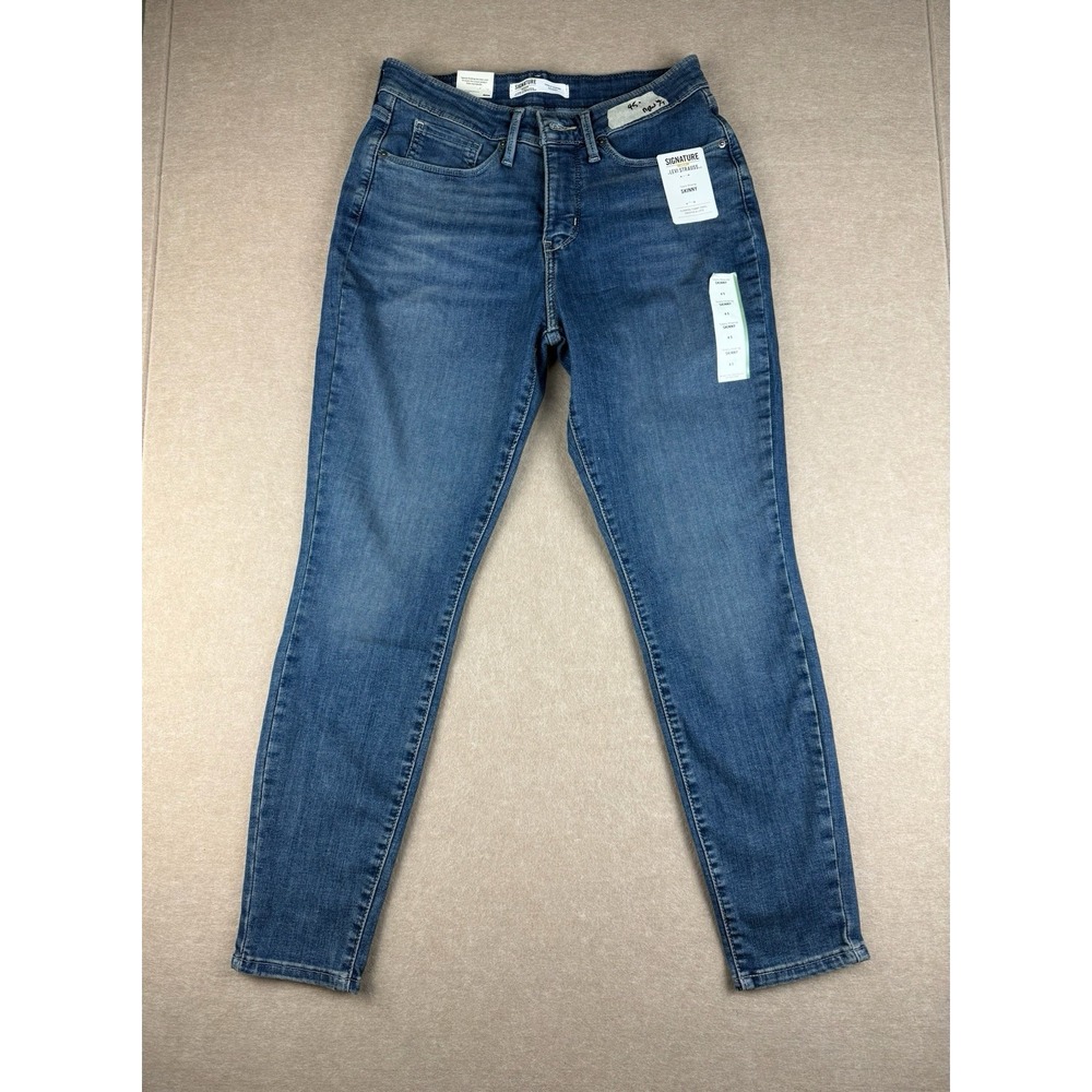 Signature Levi Strauss Totally‎ Shaping Skinny Jeans 6S W28 L28 Blue Stretch